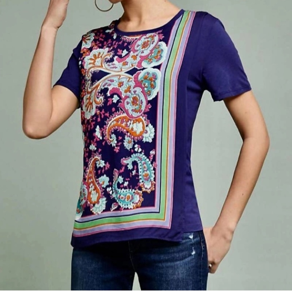 Anthropologie Maeve scarf tee